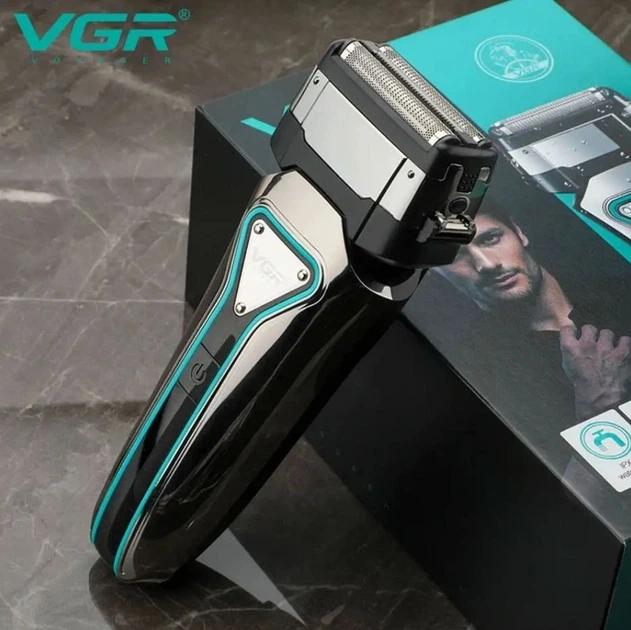 Электробритва портативная VGR V 333 шейвер для бритья бороды и усов с аккумулятором - изображение 4