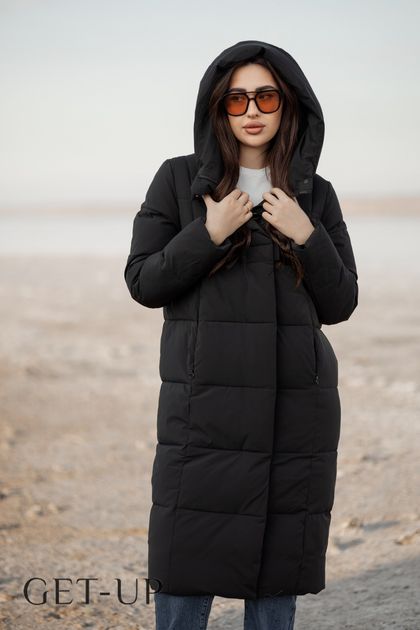 Женское длинное зимнее пальто TOWMY M черное 639382 от продавца: Get-up ...