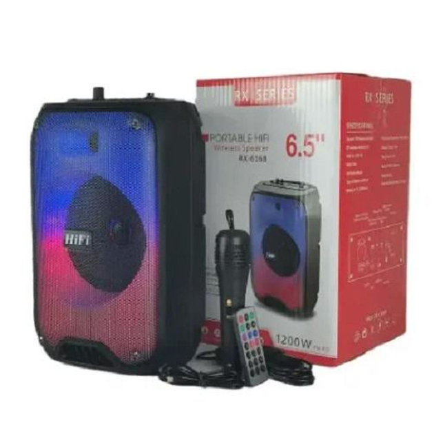 Портативная акустика с проводным микрофоном RX-8150 8'x1 10W и Пультом ...