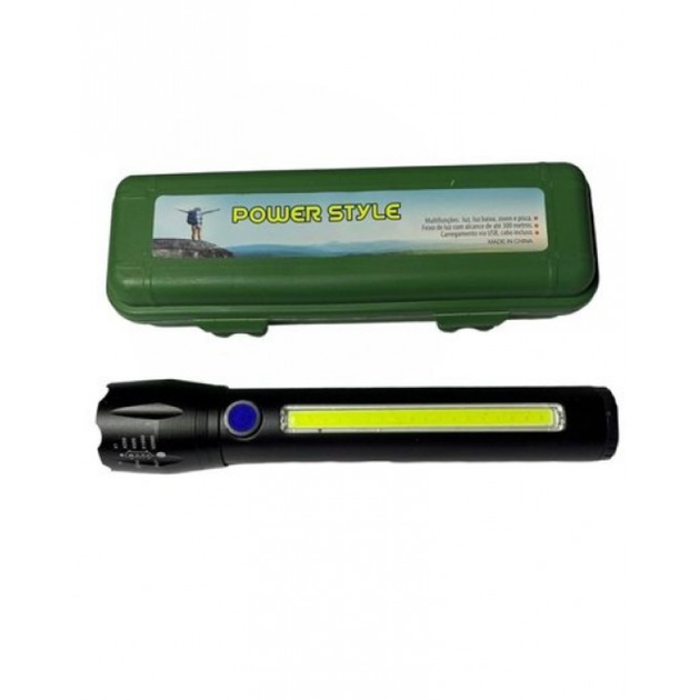 Ручной аккумуляторный фонарик с боковым диодом Power style MX-829-COB ...