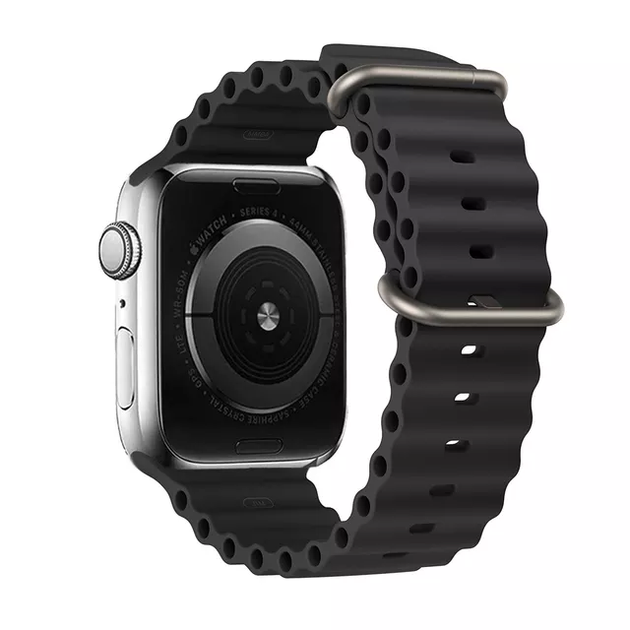 Ремешок для Apple Watch 49/45/44/42 mm Ocean Band black - изображение 2