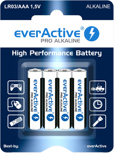 Батарейки everActive LR03/AAA блістер 4 шт. (LR034BLPA) - зображення 1