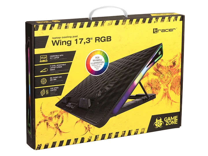 Охолоджуюча підставка Tracer Gamezone Wing 17.3 RGB TRASTA46405 (5907512864210) - зображення 7