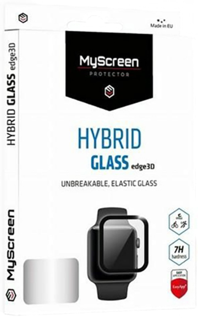 Szkło ochronne MyScreen AntiCrash Shield Edge 3D do Apple Watch 6 / Se 40 mm Czarne (5901924992653) - obraz 1