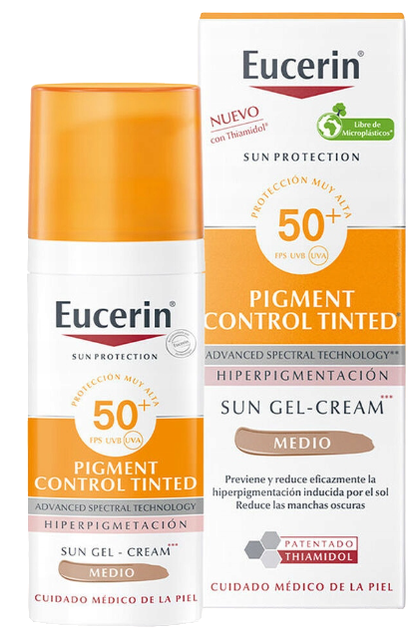 Сонцезахисний крем Eucerin Pigment Control SPF50+ Medium Colour 50 мл (4005800302053) - зображення 1