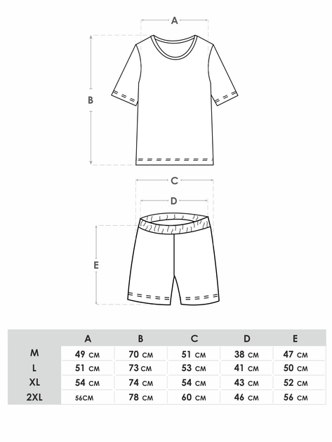 Piżama (t-shirt+spodenki) Yoclub PIA-0030F-A110 L Wielokolorowa (5903999458799) - obraz 2