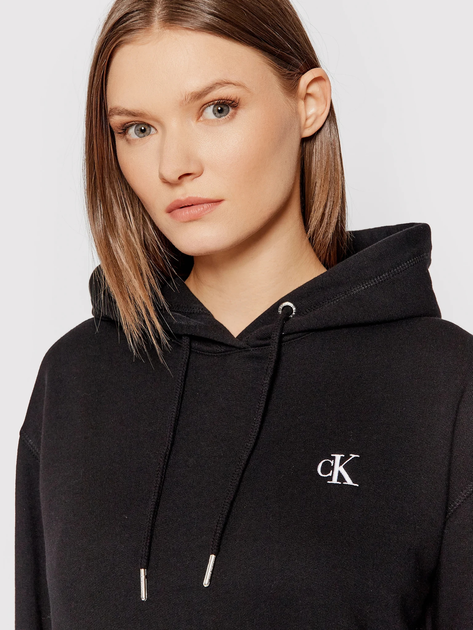 Худі жіноче Calvin Klein Jeans J20J213178-BAE L Чорне (8719852222400) - зображення 4
