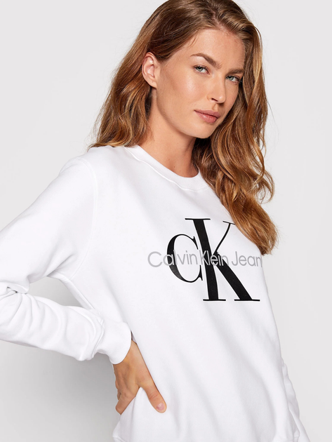 Світшот жіночий Calvin Klein Jeans J20J219140-YAF L Білий (8719855868087) - зображення 4