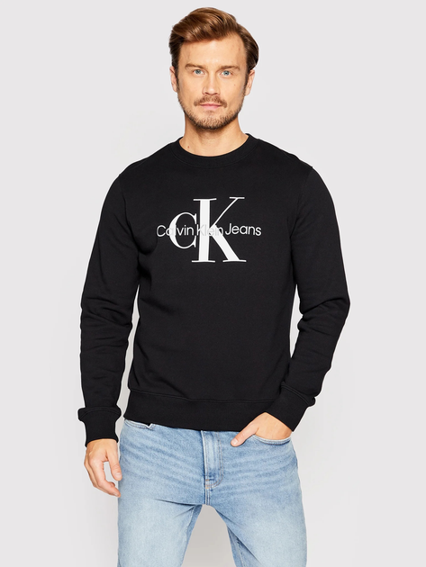 Світшот чоловічий Calvin Klein Jeans J30J320933-BEH L Чорний (8719855868254) - зображення 1