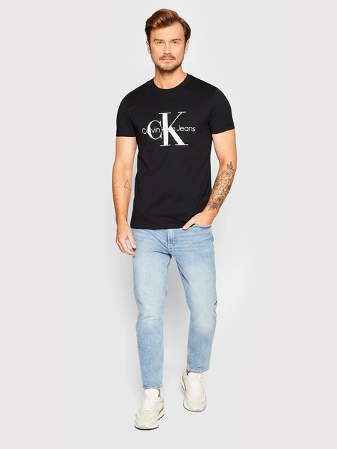 Футболка бавовняна чоловіча Calvin Klein Jeans J30J320935-BEH XL Чорна (8719855868957) - зображення 3