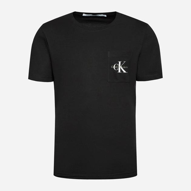 Футболка бавовняна чоловіча Calvin Klein Jeans J30J320936-BEH L Чорна (8719855869169) - зображення 5
