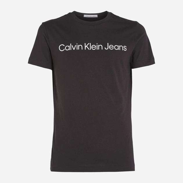 Koszulka męska bawełniana Calvin Klein Jeans J30J322552-BEH M Czarna (8719856760373) - obraz 6