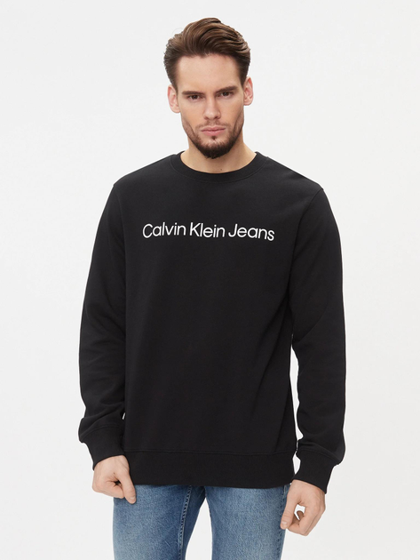 Акція на Світшот чоловічий Calvin Klein Jeans J30J322549-BEH XL Чорний від Rozetka