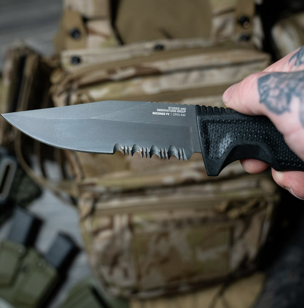 Ніж SOG Recondo FX Partially Serrated, Black (SOG 17-22 -02-57) - зображення 11