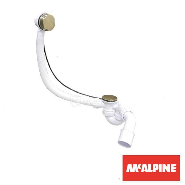 Сифон для ванни автомат(обв'язка автомат) 1 1/2" х 40 McAlpine HC31Gold Золото - Фото 2 Сифон для ванни автомат(обв'язка автомат) 1 1/2" х 40 McAlpine HC31Gold Золото - зображення 2