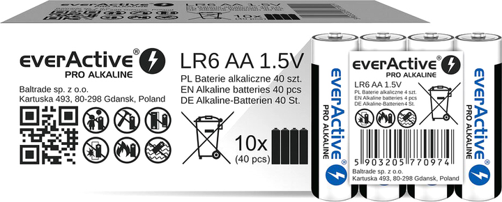 Baterie everActive LR6/AA 4 szt. (LR6PRO4T) - obraz 3