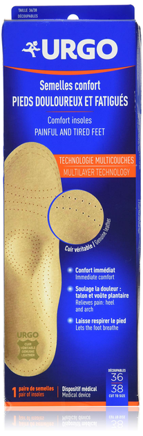 Wkładki ortopedyczne Urgo Comfort Insoles Size 36-38 (8470001895295) - obraz 1