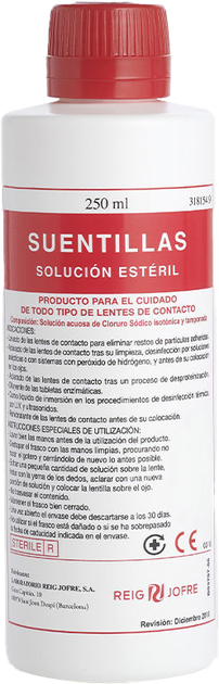 Środek do pielęgnacji soczewek Suentillas Suero Fisiológico 250 ml (8470003181549) - obraz 1