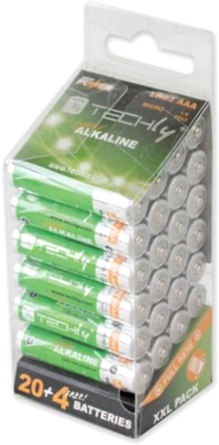 Baterie TECHly alkaliczne LR03 AAA 24 szt. (8057685307025) - obraz 1