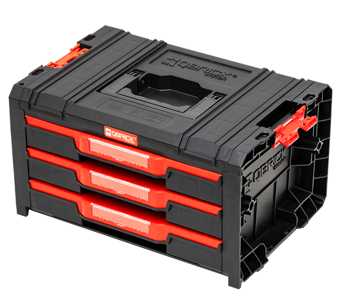 Ящик для інструментів 4,5 л Qbrick System PRO Drawer 3 Toolbox Expert 450x310x244 мм, модульний, з висувними полицями - Фото 2 Ящик для інструментів 4,5 л Qbrick System PRO Drawer 3 Toolbox Expert 450x310x244 мм, модульний, з висувними полицями - зображення 2