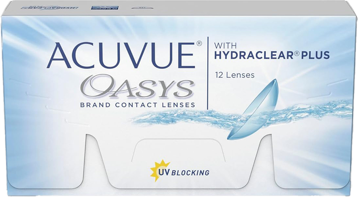 Контактні лінзи Acuvue Oasys Hydraclear Contact Lenses Replacement 2 тижні -3.00 BC/8.4 12 шт (733905651779) - зображення 1