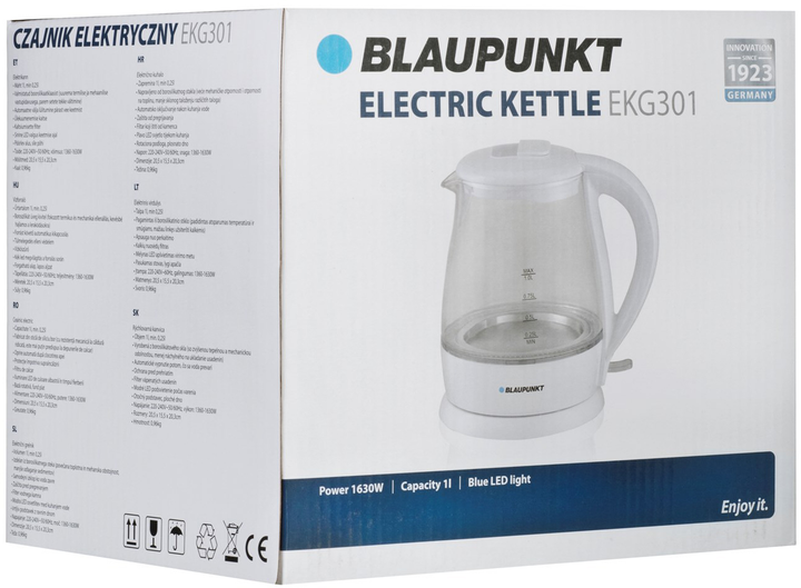 Czajnik elektryczny Blaupunkt EKG301 1 L Biały - obraz 4