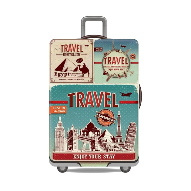 Чехол для чемодана Turister модель Travel M Разноцветный (TR_074M) - Фото 1 Чехол для чемодана Turister модель Travel M Разноцветный (TR_074M) - изображение 1