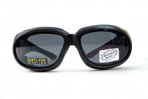 Окуляри захисні з ущільнювачем Global Vision Outfitter (gray) Anti-Fog, чорні - зображення 2