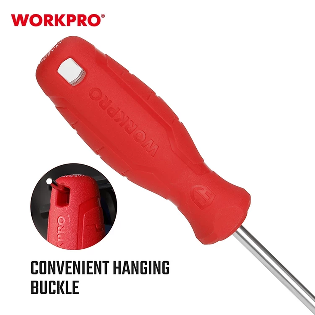 Отвертка шлицевая WORKPRO SL3x75мм CR-V WP221001 - изображение 2