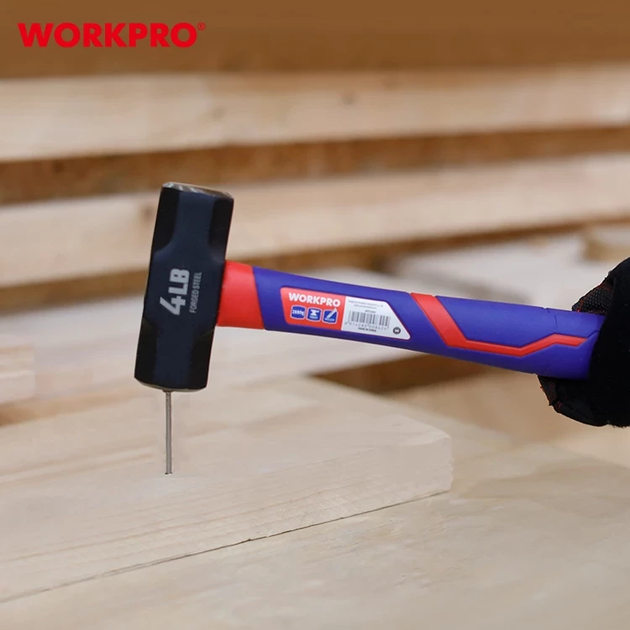 Кувалда WORKPRO стекловолоконная ручка 2000 г PRO WP241033 - изображение 4