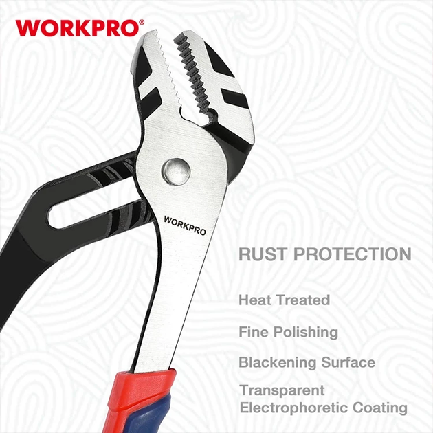 Клещи переставные WORKPRO 250 мм CR-Ni PRO WP231111 - изображение 3