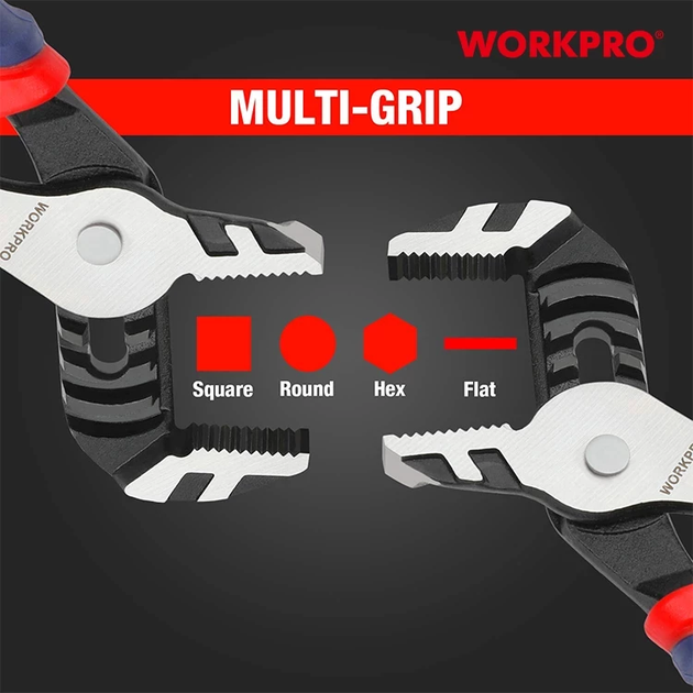 Клещи переставные WORKPRO 250 мм CR-Ni PRO WP231111 - изображение 7