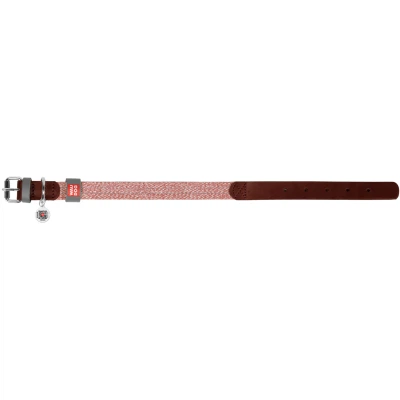 Ошейник для животных WAUDOG Classic из кожи и восстановленного хлопка M 20 мм х 30-39 см коричневый (58926) - Фото 3 Ошейник для животных WAUDOG Classic из кожи и восстановленного хлопка M 20 мм х 30-39 см коричневый (58926) - изображение 3