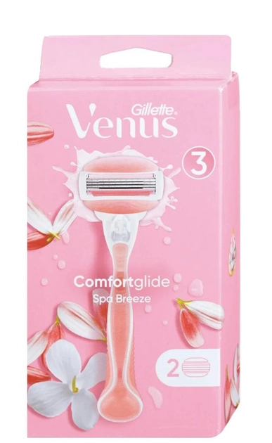 Golarka do golenia Gillette Venus ComfortGlide Spa Breeze z 2 wymiennymi wkładami (7702018322862) - obraz 1