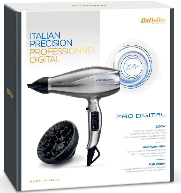 Suszarka do włosów BaByliss Pro Digital 6000E (3030050112399) - obraz 5