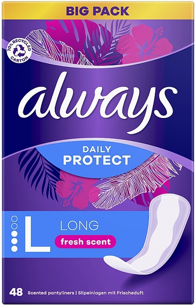Щоденні прокладки Always Daily Protect Long 48 шт (8006540688939) - зображення 1