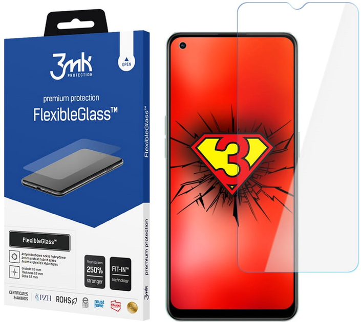 Захисне скло 3MK Flexible Glass для Oppo Reno7 Lite 5G (5903108491020) - зображення 1