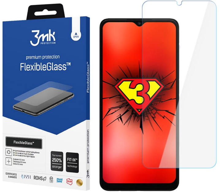 Szkło hybrydowe 3MK Flexible Glass do Samsung Galaxy A04s (5903108491341) - obraz 1