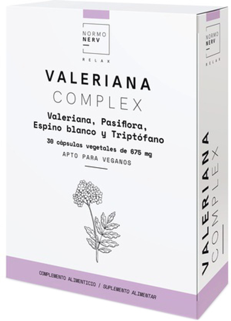 Натуральна харчова добавка Herbora Valeriana Complex 30 капсул (8426494143016) - зображення 1