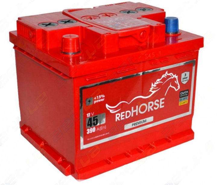 Аккумулятор автомобильный 6СТ-45Ач L+ 390A PREMIUM, RED HORSE Украина ...