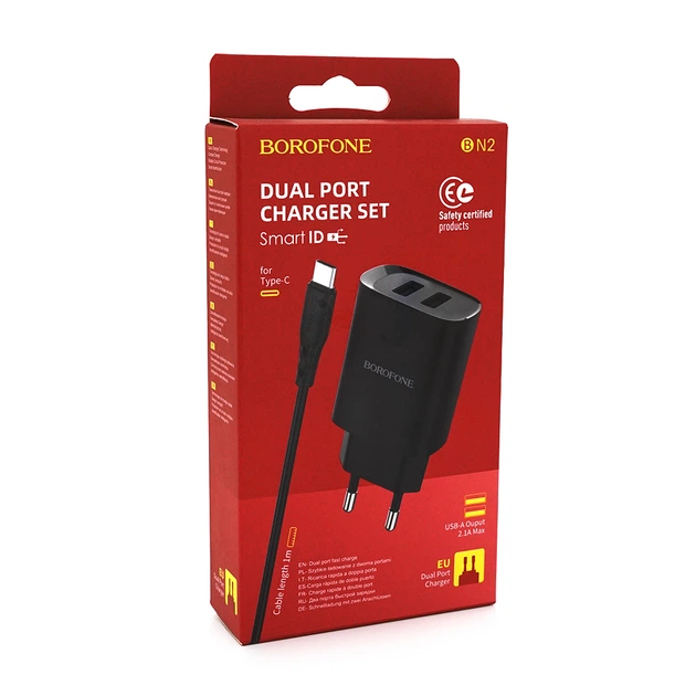 Зарядка на телефон Borofone BN2TB 2.1 A - изображение 2