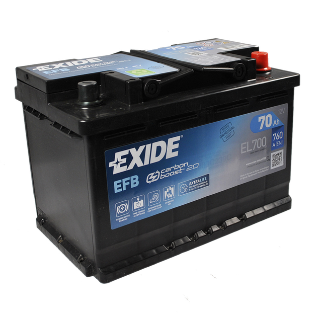 Акумулятор автомобільний EXIDE Start-Stop EFB 70Аh 760A R+ - зображення 5