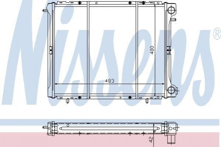 Радіатор охолодження двигуна NISSENS 63906 Renault Trafic 7700272472, 7700272527, 7700745164 - зображення 1