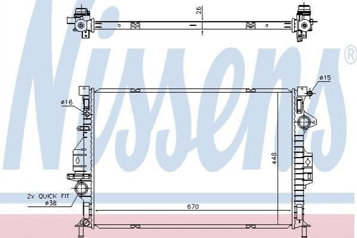 Радиатор охлаждения двигателя NISSENS 69249 Ford Kuga 1786805, CV618005FA - изображение 1