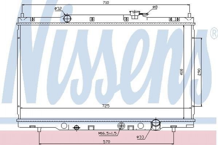 Радиатор охлаждения двигателя NISSENS 68103 Honda CR-V 19010PNLG01, 19010PNB003 - изображение 1