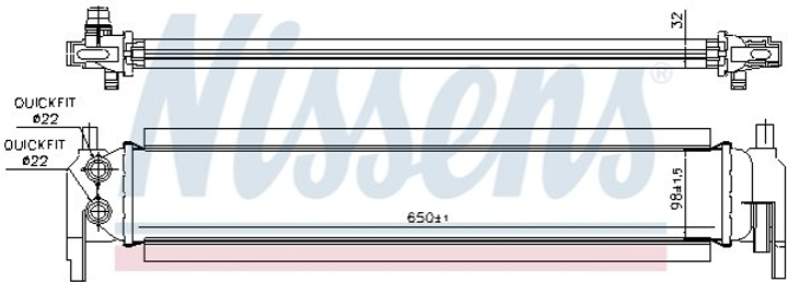 Радіатор охолодження двигуна NISSENS 65318 Skoda Octavia, Yeti; Volkswagen Golf, Touran, T-Roc; Seat Leon; Audi A3 5Q0121251EL - зображення 1