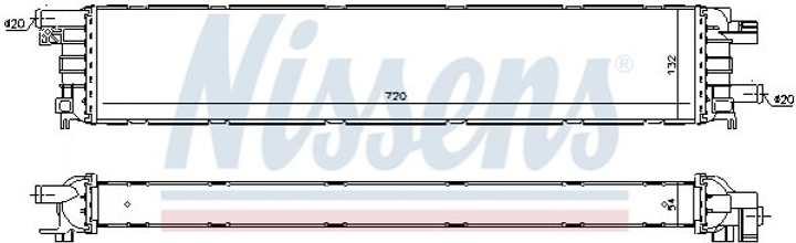 Радіатор охолодження двигуна NISSENS 60354 Audi Allroad, Q3, A6, A7, A5, A4 8K0145804B, 8K0145804E, 8K0145804F - зображення 1