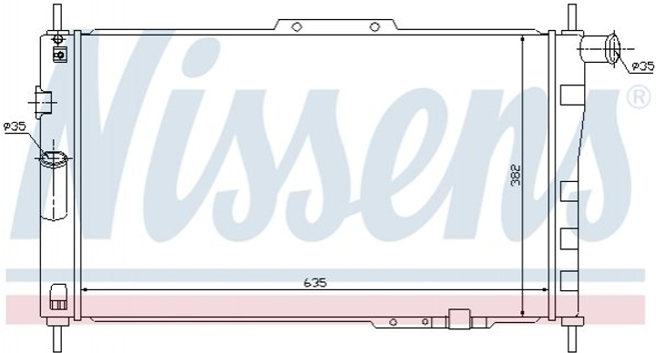 Радіатор охолодження двигуна NISSENS 61656 Daewoo Espero - зображення 1