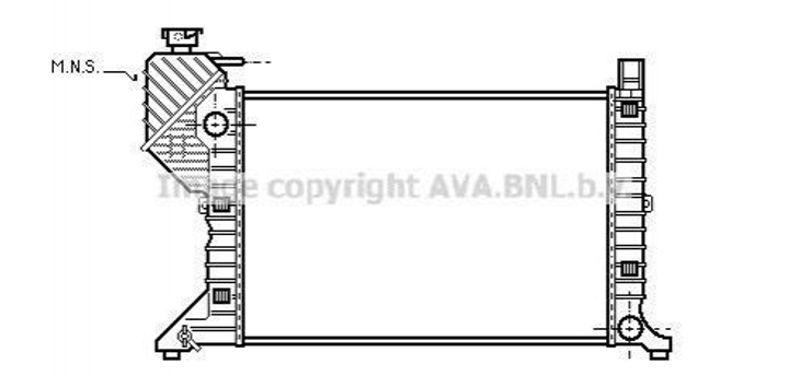 Радиатор охлаждения двигателя AVA COOLING MSA2181 Mercedes Sprinter 9015001800, A9015001800 - изображение 1