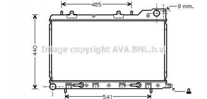 Радиатор охлаждения двигателя AVA COOLING SU2054 Subaru Forester 45111SA011, 45111SA010, X4511SA011 - изображение 1